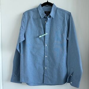 A.P.C. Blue L/S Oxford Button-down Shirt